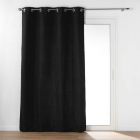 Rideau tamisant 135 x 260 cm isolant thermique Micropolar Noir