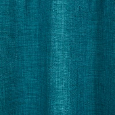 Rideau tamisant à œillets aspect lin Novan bleu l.140 x H.260cm GoodHome