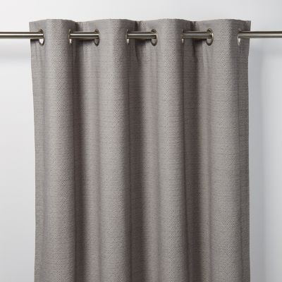 Rideau tamisant à œillets Digga gris l.140 x H.260cm GoodHome