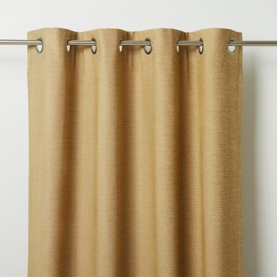 Rideau tamisant à œillets Digga jaune l.140 x H.260cm GoodHome