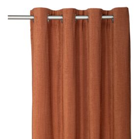 Rideau tamisant à œillets effet chenille Pahea terracotta L.260 x l.135cm GoodHome