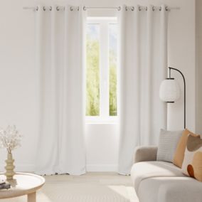 Rideau tamisant à œillets effet gauffré Sikar imprimés arches blanc L.260 x l.140cm GoodHome