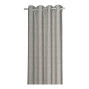 Rideau tamisant à œillets effet jacquard Dosa gris L.260 x l.140cm GoodHome