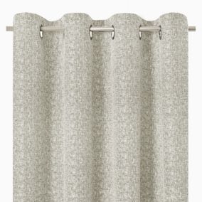Rideau tamisant à œillets effet jacquard Jind beige L.260 x l.140cm GoodHome