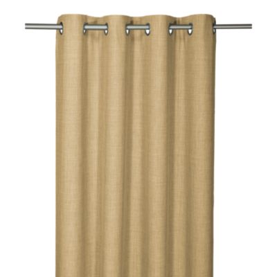 Rideau tamisant à œillets effet tissé Novan jaune l.140 x H.260cm GoodHome