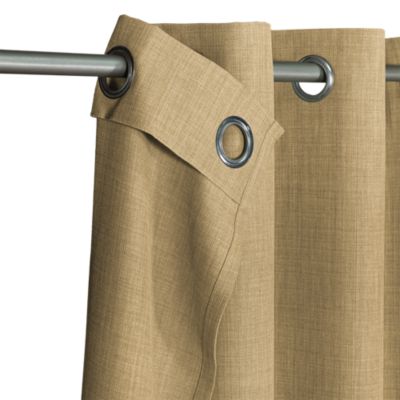 Rideau tamisant à œillets effet tissé Novan jaune l.140 x H.260cm GoodHome