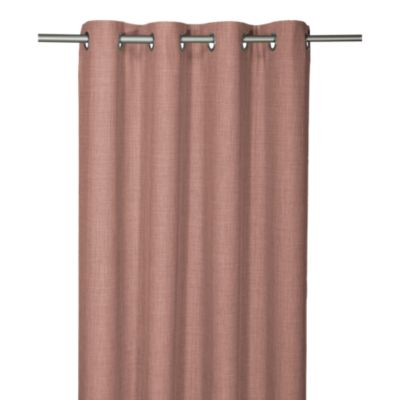 Rideau tamisant à œillets effet tissé Novan rose clair l.140 x H.260cm GoodHome