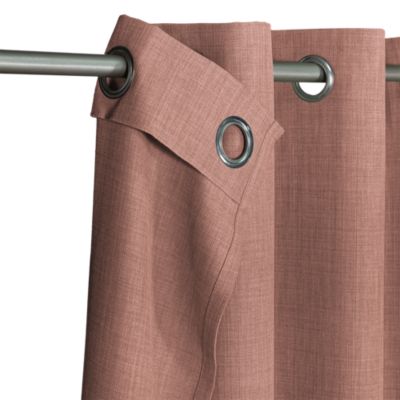 Rideau tamisant à œillets effet tissé Novan rose clair l.140 x H.260cm GoodHome