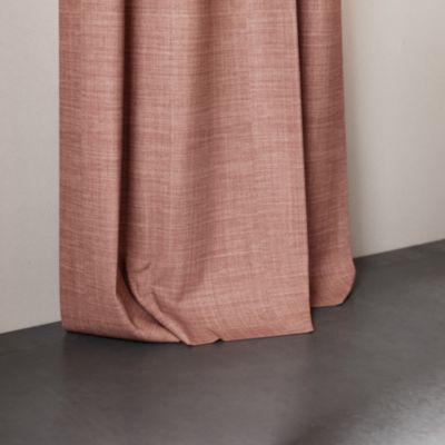 Rideau tamisant à œillets effet tissé Novan rose clair l.140 x H.260cm GoodHome
