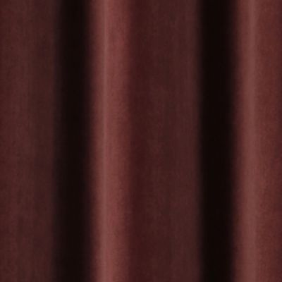 Rideau tamisant à œillets effet velours Valgreta bordeaux l.140 x H.260cm GoodHome