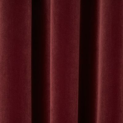 Rideau tamisant à œillets effet velours Valgreta bordeaux l.140 x H.260cm GoodHome