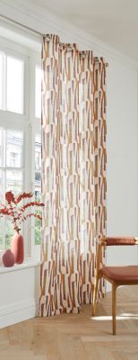 Rideau tamisant à œillets Eileen imprimé géométrique multicouleurs l.140 x H.260cm Ornami