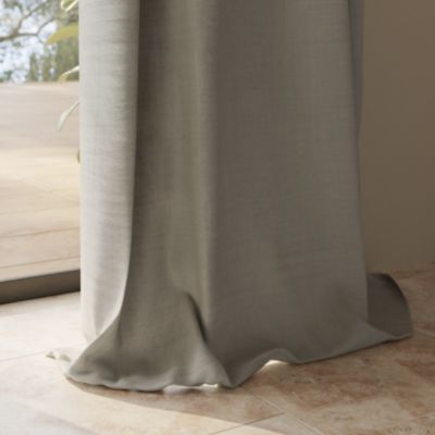 HOME ZEN HOUSEHOLD Paire De Rideaux à Bulles Effet Lin, Semi-voilage, 60x240 Cm (gris Clair)