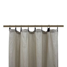 Rideau tamisant à œillets en lin Ambala beige lin L.260 x l.140cm GoodHome