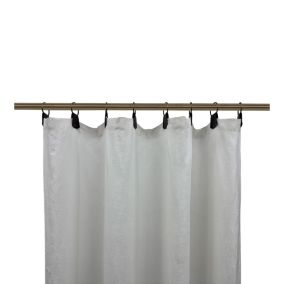 Rideau tamisant à œillets en lin Ambala blanc L.260 x l.140cm GoodHome