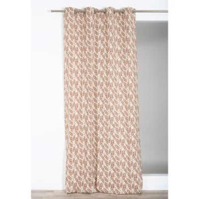 Rideau tamisant à œillets Gaia feuillage terracotta l.140 x H.260cm Rocle