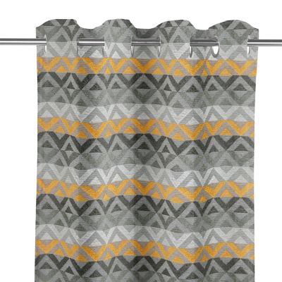 Rideau tamisant à œillets Glenor jaune l.140 x H.260cm GoodHome