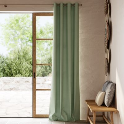 Rideau tamisant à œillets Hiva vert kaki clair l.140 x H.260cm GoodHome