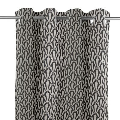 Rideau tamisant à œillets Koki noir l.140 x H.260cm GoodHome