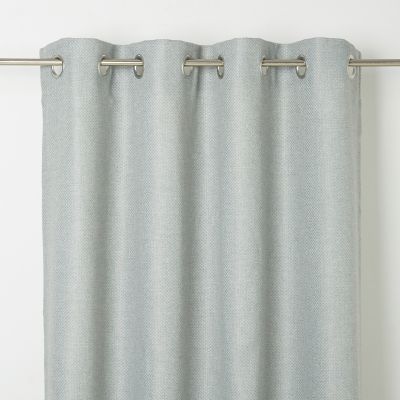 Rideau tamisant à œillets Kosti vert de gris l.140 x H.260cm GoodHome