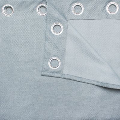 Rideau tamisant à œillets Kosti vert de gris l.140 x H.260cm GoodHome