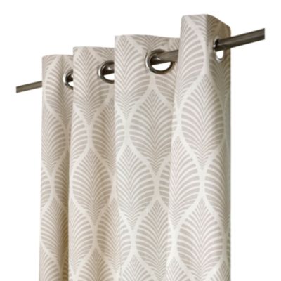 Rideau tamisant à œillets Mieor imprimé beige l.140 x H.260cm GoodHome