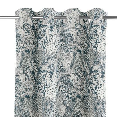 Rideau tamisant à œillets Mokau bleu l.140 x H.260cm GoodHome