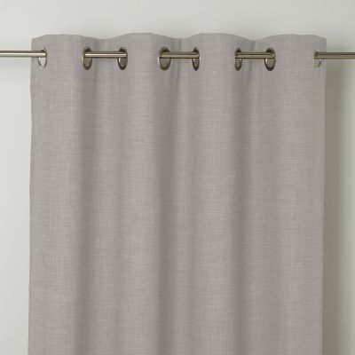 Rideau tamisant à œillets Novan gris clair l.140 x H.260cm GoodHome