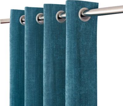 Rideau tamisant à œillets Pahea bleu l.135 x H.240cm GoodHome
