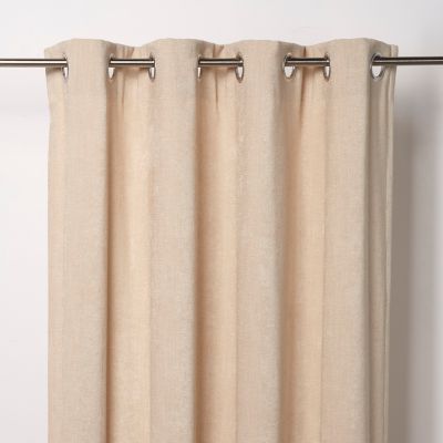 Rideau tamisant à œillets Pahea coloris naturel l.135 x H.260 cm GoodHome