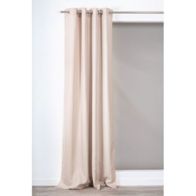 Rideau tamisant à œillets Precieux beige l.140 x H.260cm Rocle