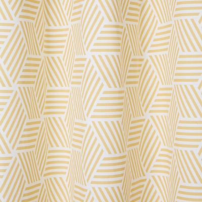 Rideau tamisant à oeillets Luena effet jacquard géométrique jaune L.260 x l.140cm GoodHome