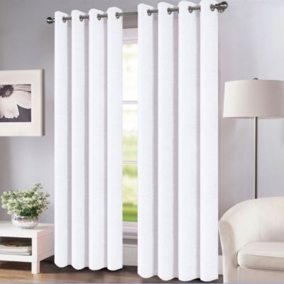 Rideau tamisant à oeillets Novan blanc l.140 x H.260 cm GoodHome