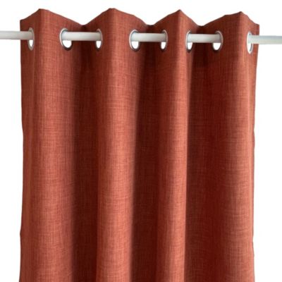 Rideau tamisant à oeillets Novan terracotta l.140 x H.260cm GoodHome