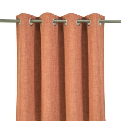 Rideau tamisant à oeillets Novan terracotta l.140 x H.260cm GoodHome