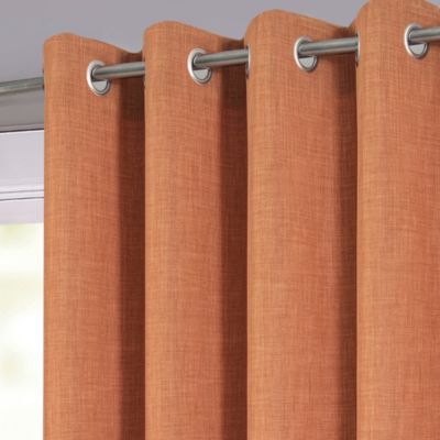 Rideau tamisant à oeillets Novan terracotta l.140 x H.260cm GoodHome