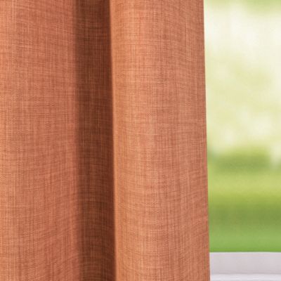 Rideau tamisant à oeillets Novan terracotta l.140 x H.260cm GoodHome