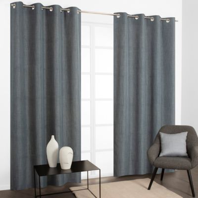 Rideau tamisant à oeillets Vence bleu marine H.240 x l.140cm JBY Creation