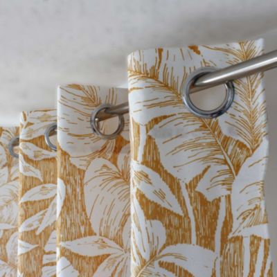Rideau tamisant au style exotique (135x240 cm - Jaune moutarde)