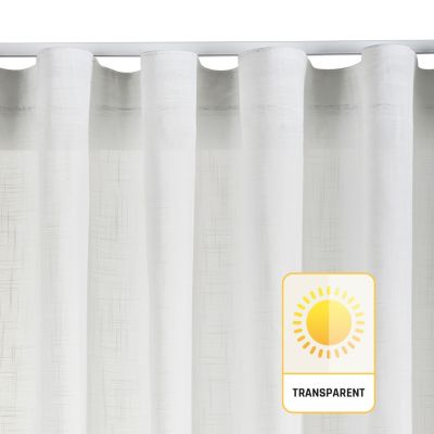 Rideau tamisant blanc rideaux salon voilage elegant 200 x 300