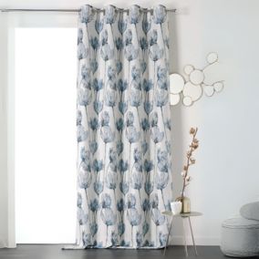 Rideau tamisant Coralie (135x270 cm - Bleu)