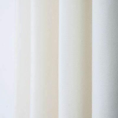 Rideau tamisant Croisette Rocle uni ivoire naturel L.260 x l.135 cm