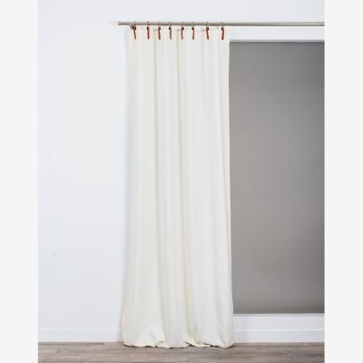 Rideau tamisant Croisette Rocle uni ivoire naturel L.260 x l.135 cm