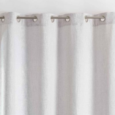 Rideau tamisant  -  - Effet tissé (140x260 cm - Blanc)