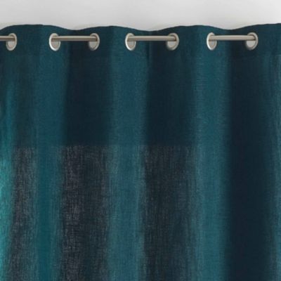 Rideau tamisant  -  - Effet tissé (140x260 cm - Bleu Paon)