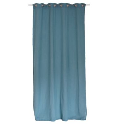 Rideau tamisant en gaze de coton (140x240 cm - Bleu azur)