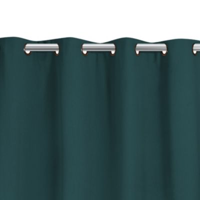 Rideau tamisant en toile unie (140x260 cm - Bleu Paon)