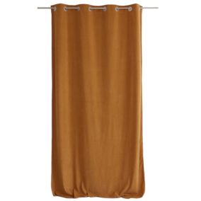 Rideau tamisant en velours (140x260 cm - Marron Clair)