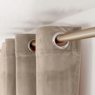 Rideau tamisant en velours (140x260 cm - Naturel)