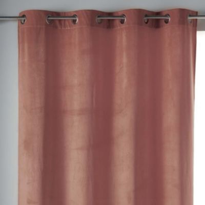Rideau tamisant en velours ras (140x240 cm - Rose Clair)